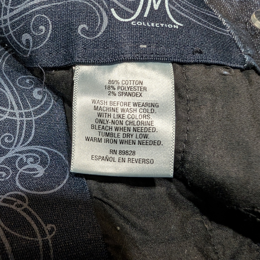 Women's Dark Denim Slacks - Picture 6 of 6